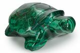 Flowery Malachite Turtle Carving - DR Congo #349340-1